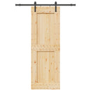 Skydedør NARVIK Naturfarvet og sort 80 x 210 cm (152,5 cm)