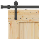 Skydedør NARVIK Naturfarvet og sort 70 x 210 cm (213,5 cm)