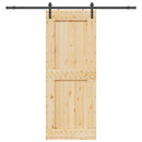 Skydedør NARVIK Naturfarvet og sort 90 x 210 cm (213,5 cm)