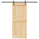 Skydedør NARVIK Naturfarvet og sort 95 x 210 cm (213,5 cm)