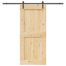 Skydedør NARVIK Naturfarvet og sort 100 x 210 cm (213,5 cm)
