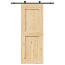 Skydedør NARVIK Naturfarvet og sort 85 x 210 cm (152,5 cm)
