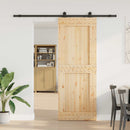 Skydedør NARVIK 85 x 210 cm (213,5 cm) Naturfarvet og sort
