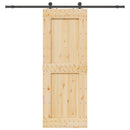 Skydedør NARVIK 85 x 210 cm (213,5 cm) Naturfarvet og sort