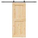 Skydedør NARVIK Naturfarvet og sort 90 x 210 cm (213,5 cm)