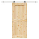 Skydedør NARVIK Naturfarvet og sort 95 x 210 cm (213,5 cm)