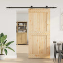 Skydedør NARVIK Naturfarvet og sort 100 x 210 cm (213,5 cm)