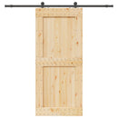Skydedør NARVIK Naturfarvet og sort 100 x 210 cm (213,5 cm)