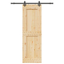 Skydedør NARVIK Naturfarvet og sort 70 x 210 cm (152,5 cm)