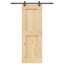 Skydedør NARVIK Naturfarvet og sort 80 x 210 cm (152,5 cm)
