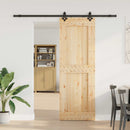 Skydedør NARVIK Naturfarvet og sort 80 x 210 cm (213,5 cm)