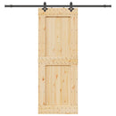 Skydedør NARVIK Naturfarvet og sort 85 x 210 cm (213,5 cm)
