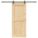 Skydedør NARVIK Naturfarvet og sort 95 x 210 cm (213,5 cm)