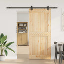 Skydedør NARVIK Naturfarvet og sort 100 x 210 cm (213,5 cm)