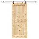 Skydedør NARVIK Naturfarvet og sort 100 x 210 cm (213,5 cm)