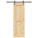 Skydedør NARVIK Naturfarvet og sort 70 x 210 cm (152,5 cm)