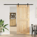 Skydedør NARVIK Naturfarvet og sort 100 x 210 cm (213,5 cm)