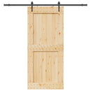 Skydedør NARVIK Naturfarvet og sort 100 x 210 cm (213,5 cm)