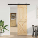 Skydedør NARVIK Naturfarvet og sort 70 x 210 cm (152,5 cm)
