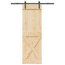 Skydedør NARVIK Naturfarvet og sort 70 x 210 cm (152,5 cm)