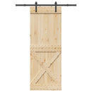 Skydedør NARVIK Naturfarvet og sort 85 x 210 cm (152,5 cm)