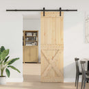 Skydedør NARVIK Naturfarvet og sort 70 x 210 cm (213,5 cm)