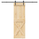 Skydedør NARVIK Naturfarvet og sort 70 x 210 cm (213,5 cm)