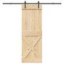 Skydedør NARVIK Naturfarvet og sort 80 x 210 cm (213,5 cm)