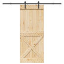 Skydedør NARVIK Naturfarvet og sort 90 x 210 cm (213,5 cm)