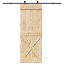 Skydedør NARVIK Naturfarvet og sort 85 x 210 cm (213,5 cm)
