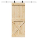 Skydedør NARVIK Naturfarvet og sort 90 x 210 cm (213,5 cm)