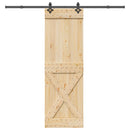 Skydedør NARVIK Naturfarvet og sort 70 x 210 cm (213,5 cm)