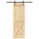 Skydedør NARVIK Naturfarvet og sort 70 x 210 cm (152,5 cm)