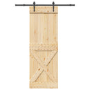 Skydedør NARVIK Naturfarvet og sort 80 x 210 cm (152,5 cm)