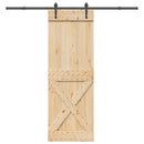 Skydedør NARVIK Naturfarvet og sort 80 x 210 cm (213,5 cm)