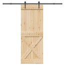 Skydedør NARVIK Naturfarvet og sort 85 x 210 cm (213,5 cm)