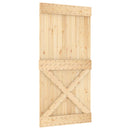 Skydedør NARVIK Naturfarvet og sort 100 x 210 cm (213,5 cm)