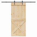 Skydedør NARVIK Naturfarvet og sort 100 x 210 cm (213,5 cm)