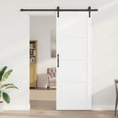 Skydedør 83 x 232 cm Massivt fyrretræ Hvid og sort