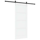 Skydedør 83 x 202 cm Massivt fyrretræ Hvid og sort