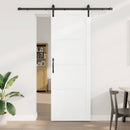 Skydedør 83 x 232 cm Massivt fyrretræ Hvid og sort