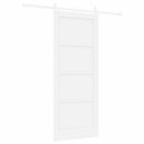 Skydedør 83 x 202 cm Massivt fyrretræ Hvid