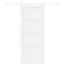 Skydedør 83 x 202 cm Massivt fyrretræ Hvid
