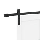 Skydedør 83 x 232 cm Massivt fyrretræ Hvid