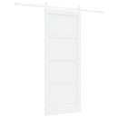 Skydedør 83 x 202 cm Massivt fyrretræ Hvid
