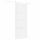 Skydedør 83 x 202 cm Massivt fyrretræ Hvid