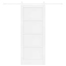 Skydedør 83 x 202 cm Massivt fyrretræ Hvid