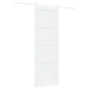 Skydedør 83 x 232 cm Massivt fyrretræ Hvid