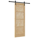 Skydedør Naturfarvet 73,5 x 211 cm Massivt fyrretræ