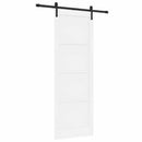 Skydedør Hvid 83 x 232 cm Massivt fyrretræ